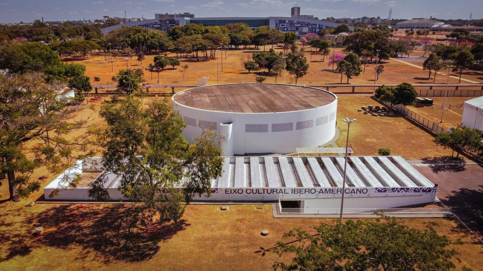 Vista aérea do Eixo Cultural Ibero-Americano